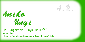 aniko unyi business card